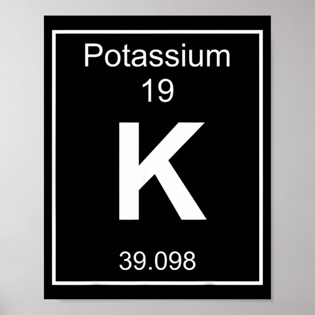 Kalium-Element-Kostüm Periodensystem Chemie Poster (Vorne)