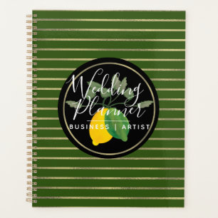 Kalk-Limonen-Aquarell-Logo-Folienstreifen-Hochzeit Planer