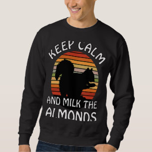 Kalk und Milchmandeln für Vegane und vegetarische Sweatshirt