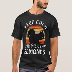 Kalk und Milchmandeln für Vegane und vegetarische T-Shirt