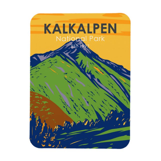 Kalkalpen National Park Austria Vintage Magnet (Vertikal)