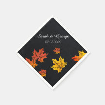 Kalkbrett Fall personalisiert Hochzeitsnapkins