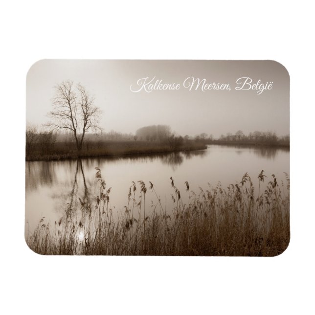 Kalkense meersen, Tranquil Landscape, Belgium Magnet (Horizontal)