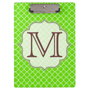 KalkGreen Quarterfolie Latti Monogram Clip Board Klemmbrett