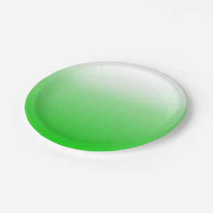 Kalkgrün bis weißer Farbverlauf #00cc00 Party Pappteller