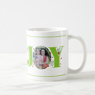 Kalkgrün Freude mit Beeren Weihnachts-Foto Kaffeetasse