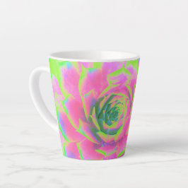 Kalkgrün und rosa Sukkulent Sedum Rosette Milchtasse