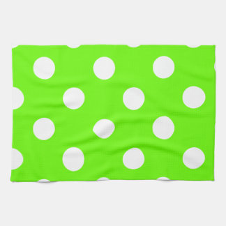 Kalkgrüne Polka punktet Nageldesign für die Feder Handtuch