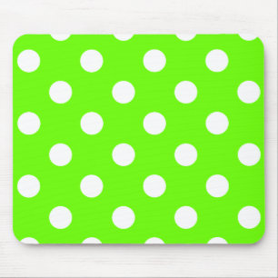 Kalkgrüne Polka punktet Nageldesign für die Feder Mousepad