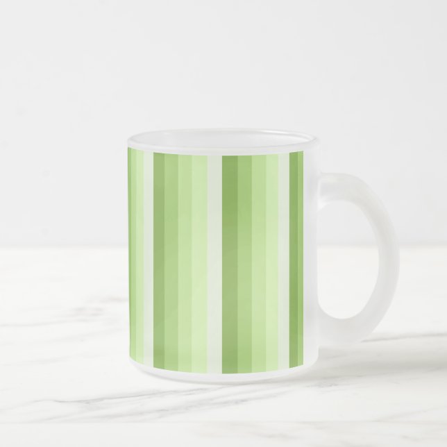 Kalkgrüne Schattenstreifen Mattglastasse (Rechts)