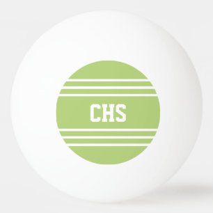 Kalkgrüne Streifen für kundenspezifische Monogramm Tischtennisball