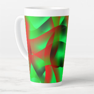 Kalkgrüne und klare rote Wellen, mit Schatten? Milchtasse