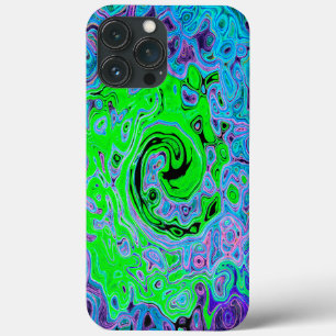 Kalkgrüner Groovy Abstrakt Retro Liquid Swirl Case-Mate iPhone Hülle