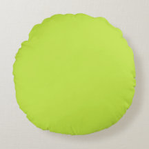 Kalkgrünes rundes Kissen (16")