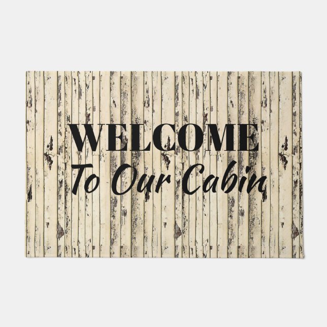 Kalkholz in unserer Hütte Fußmatte (Vorderseite)