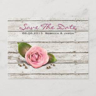 Kalkholz Rosa Franziskaner Hochzeit Ankündigungspostkarte