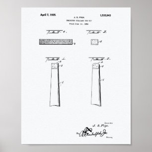 Kalklose Billardqueue Spitze 1925 - Weißes Papier Poster