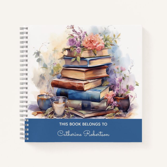 Kalkstein der Blume Aquarell Notizbuch (Vorderseite)