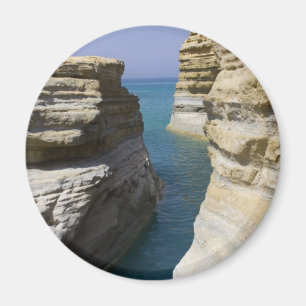 Kalkstein schaukelt Felsen auf Korfu-Insel Magnet