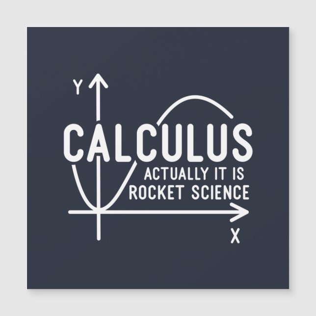 Kalkulieren Sie die "Rocket Science Funny Math" Magnetkarte (Vorderseite)