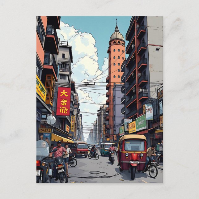 Kalkutta, Indiens Innenstadt Keepake Souvenir Postkarte (Vorderseite)