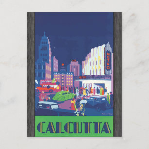 Kalkutta, Vintage Postkarte
