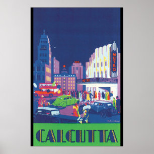 Kalkutta Vintage Travel Poster