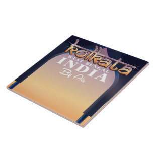 Kalkutta - Westindiens Bengalisches Urlaubsposter Fliese