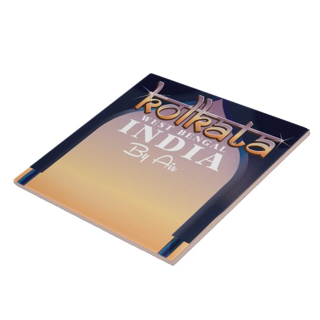 Kalkutta - Westindiens Bengalisches Urlaubsposter Fliese (Seite)