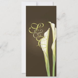 Kalla-Lilien auf Kaffee-Hochzeitseinladungen Einladung