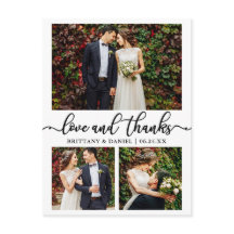 Kalligrafie 3 Foto Hochzeitscollage Danke