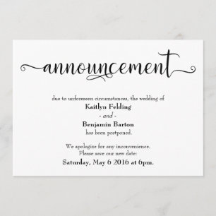 Kalligrafie - Ankündigung einer Hochzeit