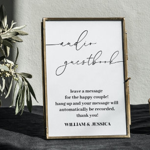 Kalligrafie Audio Guestbook   Telefonbuch Poster