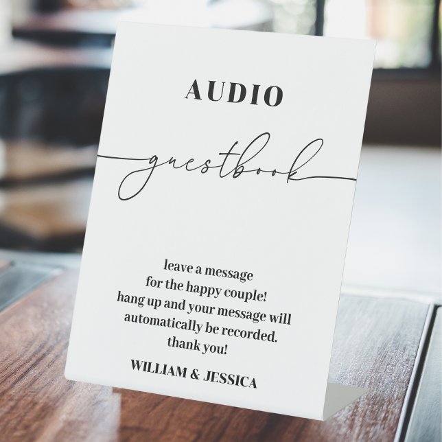 Kalligrafie Audio Guestbook | Telefonbuch Sockelschild (Von Creator hochgeladen)