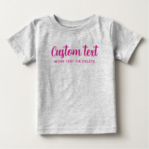 Kalligrafie benutzerdefinierter Text Bild Vorlage  Baby T-shirt