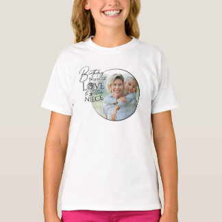 Kalligrafie Benutzerdefiniertes Foto Geburtstag Fü T-Shirt