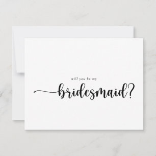 Kalligrafie Bridesmaid Vorschlag Note Card Mitteilungskarte