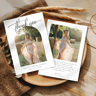 Kalligrafie Budget Hochzeit Brautparty 2 Foto Dankeskarte