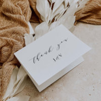 Kalligrafie Danke Classic Wedding Card J102