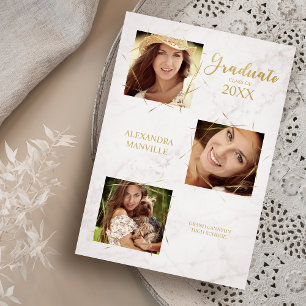 Kalligrafie Drei Fotos Graduate Ankündigung