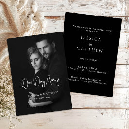 Kalligrafie Ein Tag weg Foto Probe Dinner Einladung