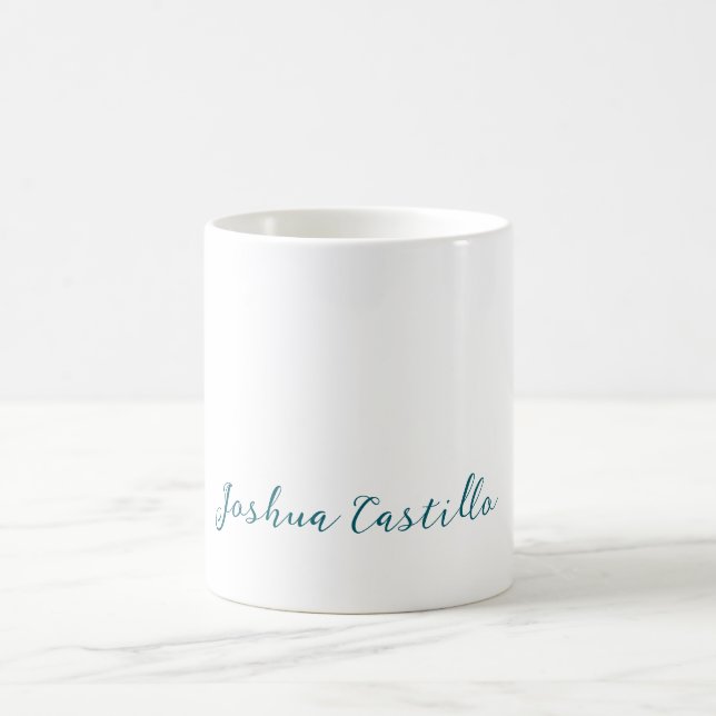 Kalligrafie Einfach Schlicht Professionell Name Kaffeetasse (Mittel)