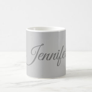 Kalligrafie Elegant Bold Retro Gray Dein Name Kaffeetasse