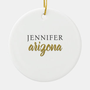 Kalligrafie Elegant Einfach Eigener Name Keramik Ornament