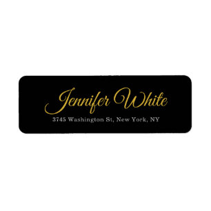 Kalligrafie Elegant Gold & Schwarz Fette Retro-Nam