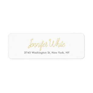 Kalligrafie Elegant Gold & Weiß Fett Retro Name