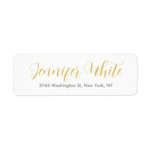 Kalligrafie Elegant Gold & Weiß Fett Retro Name