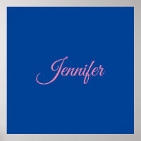 Kalligrafie Elegant Pink Blau Benutzerdefinierter