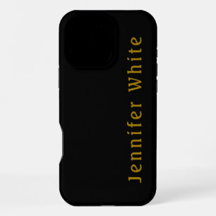 Kalligrafie Elegant Retro Gold & Schwarz Name iPhone 16 Pro Max Hülle