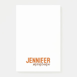 Kalligrafie Elegant Schlicht Name hinzufügen Post-it Klebezettel